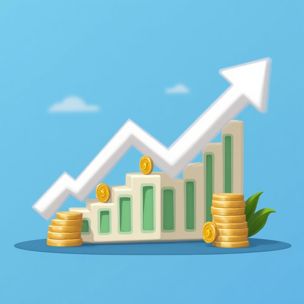 Gráfico de crecimiento financiero