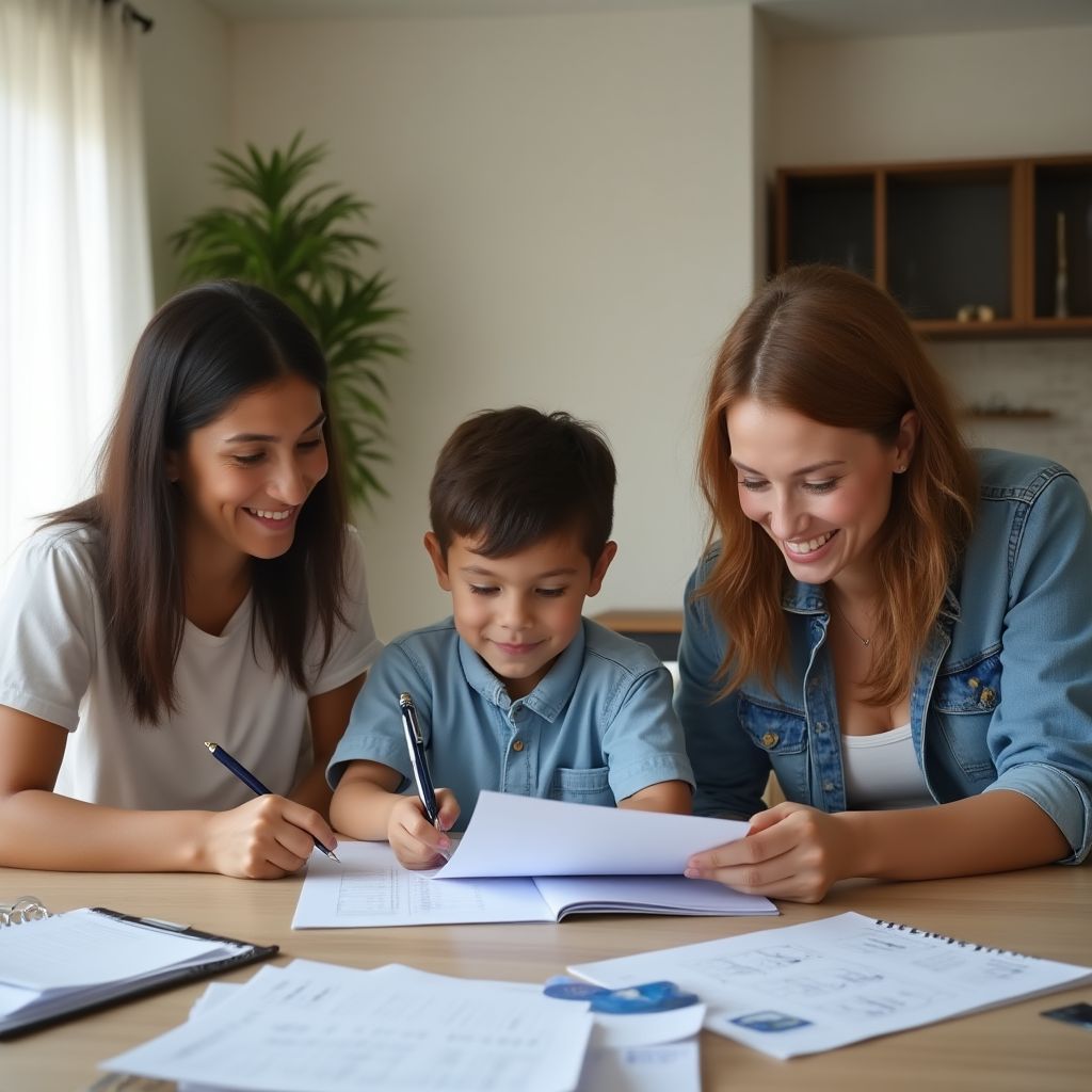 Familia que logró sus objetivos financieros